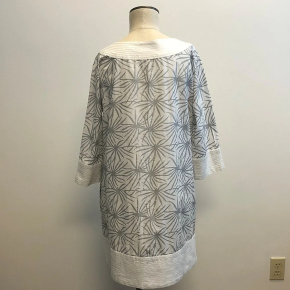 Gretchen Scott White Silver Accent Tunic Shirt - Picture 4 of 7